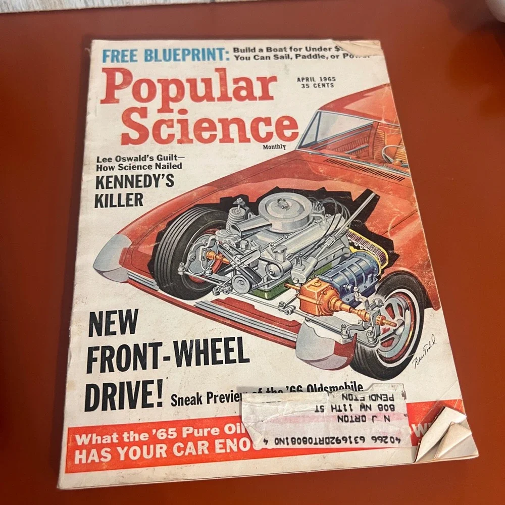 Popular Science April 1965 Magazine Kennedy's Killer 66 Oldsmobile Front Drive